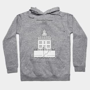 New London Ledge Light Lighthouse - Connecticut - SBDpng Hoodie